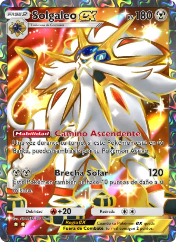 Solgaleo ex card in Spanish