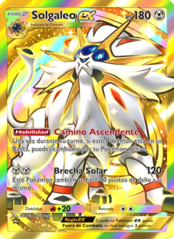 Solgaleo ex card in Spanish