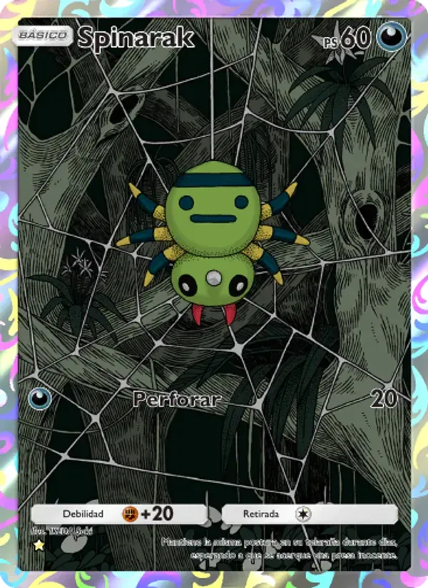 Spinarak card in Spanish