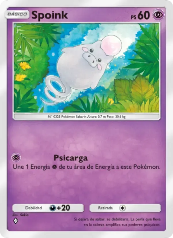 Spoink card in Spanish