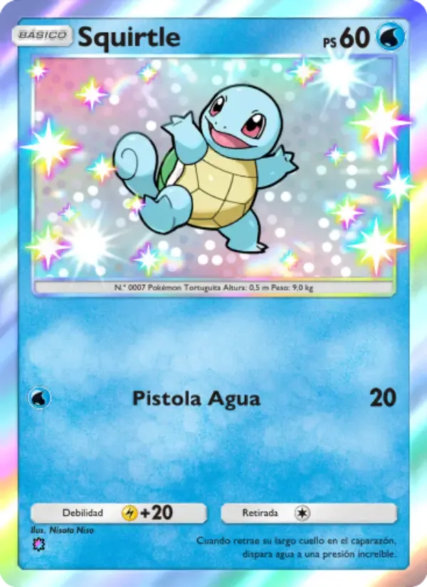 Squirtle card in Spanish