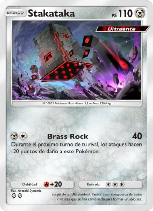 Stakataka card in Spanish