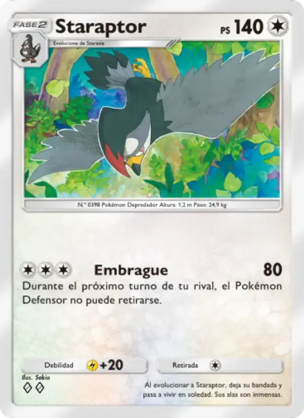 Staraptor card in Spanish
