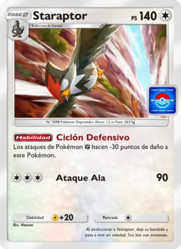 Staraptor card in Spanish