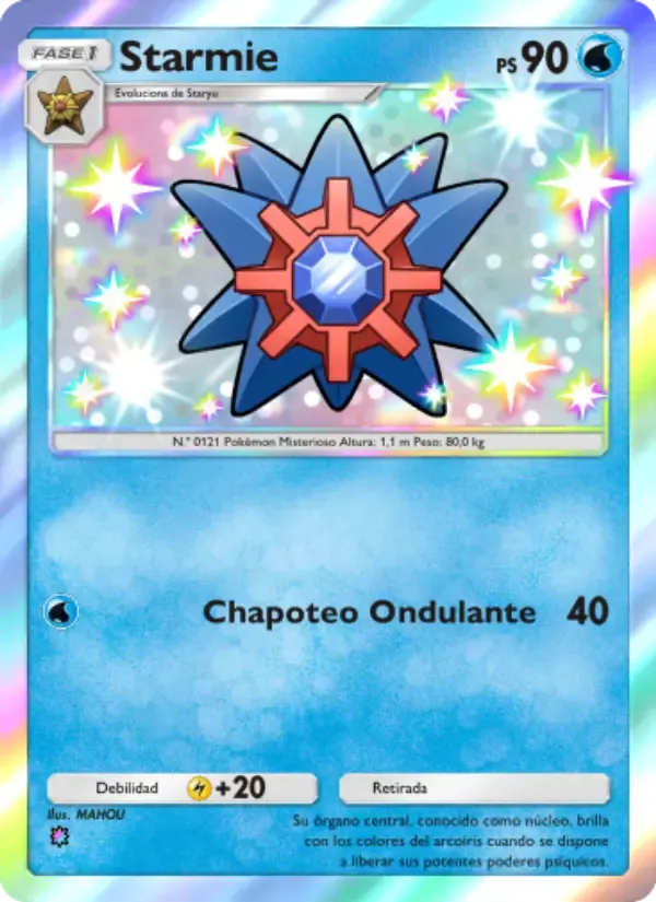 Starmie card in Spanish
