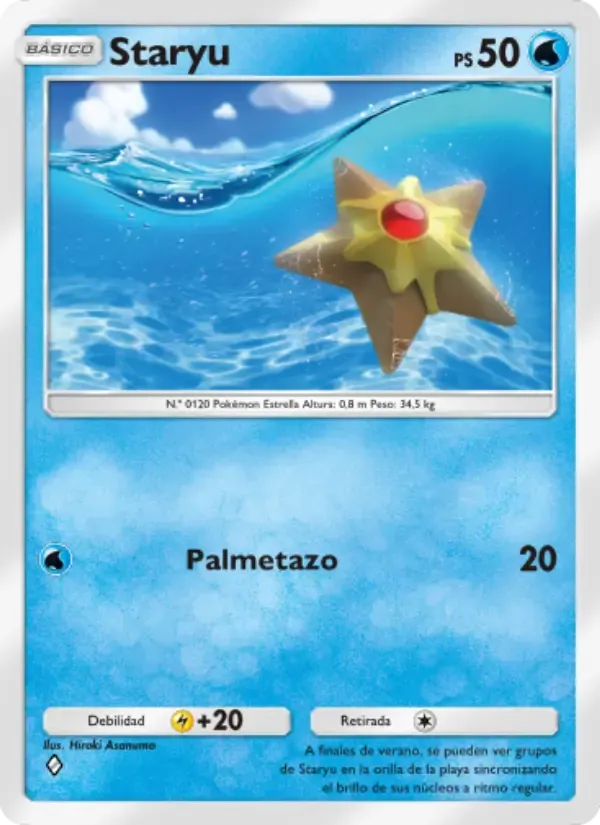 Staryu card in Spanish