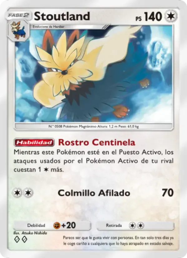Stoutland card in Spanish