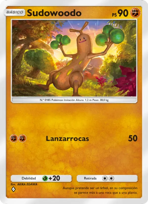 Sudowoodo card in Spanish