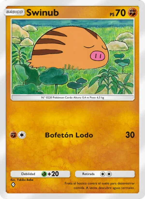 Swinub card in Spanish