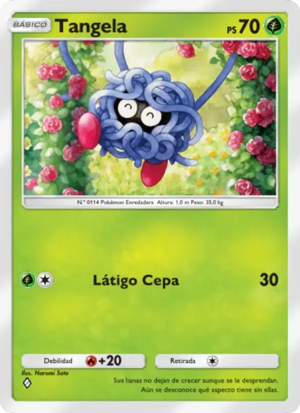 Tangela card in Spanish