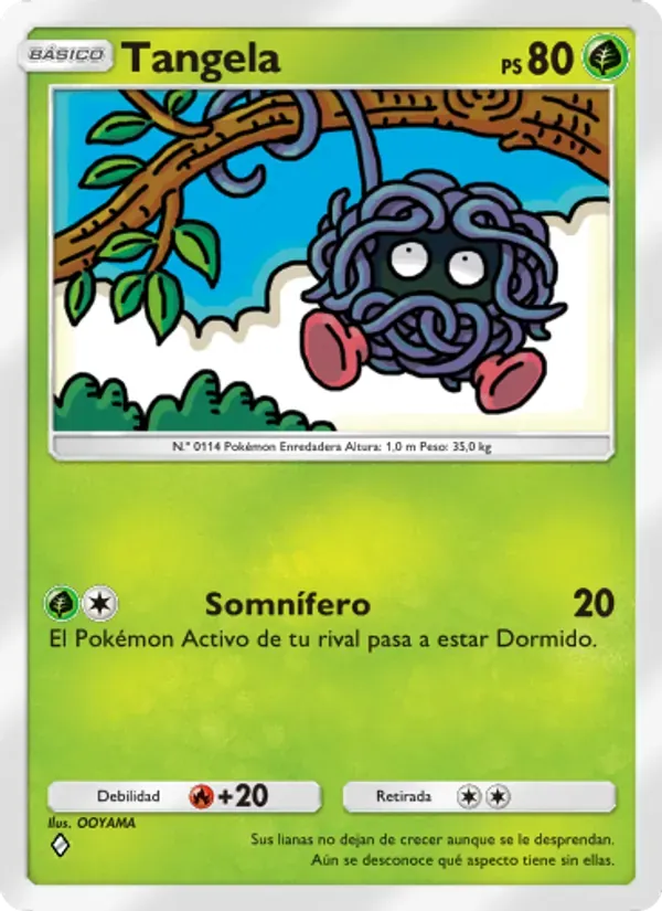 Tangela card in Spanish