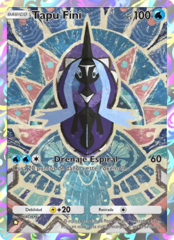 Tapu Fini card in Spanish