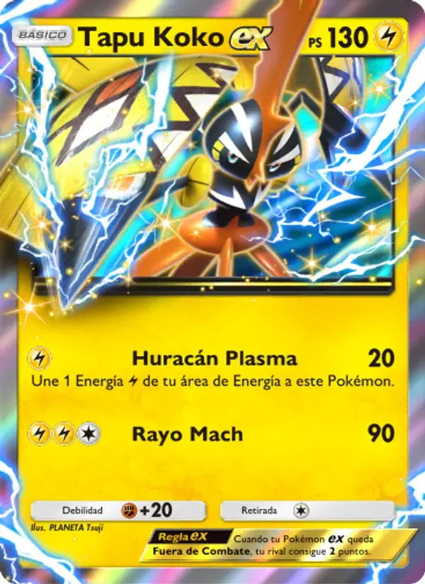 Tapu Koko ex card in Spanish