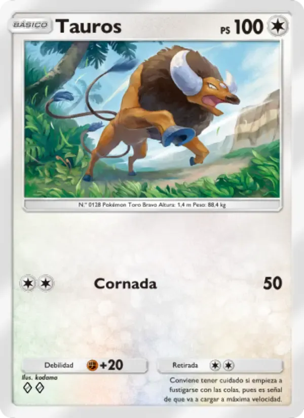 Tauros card in Spanish