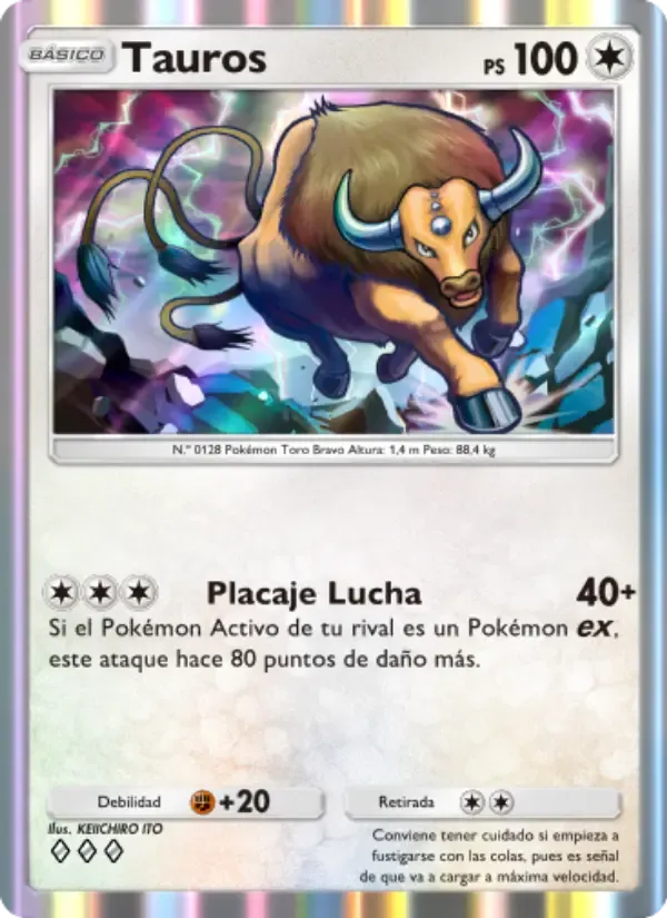 Tauros card in Spanish