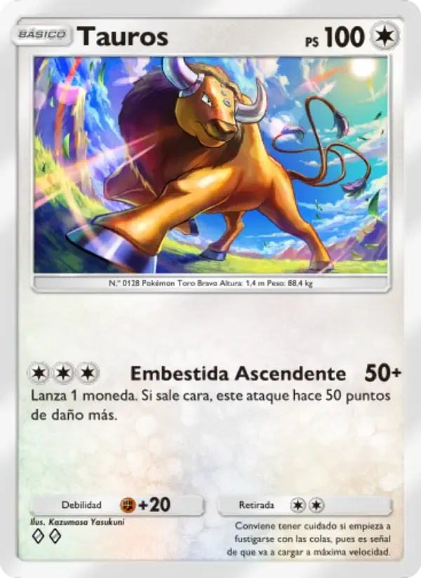 Tauros card in Spanish