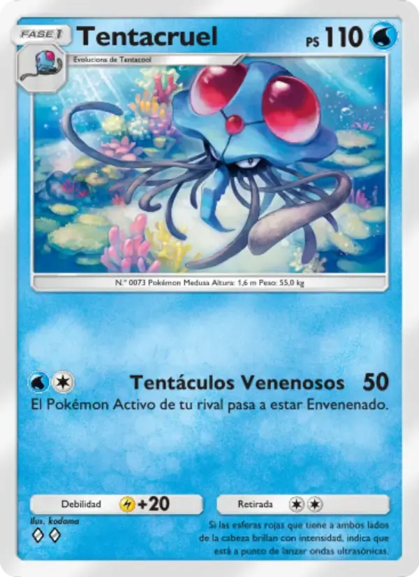 Tentacruel card in Spanish