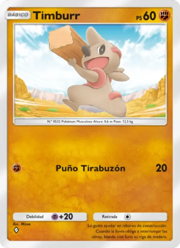 Timburr card in Spanish