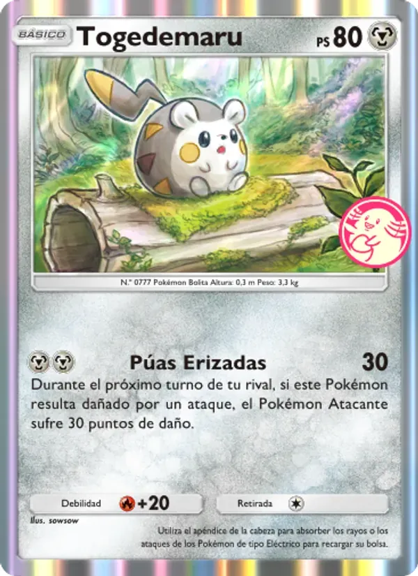 Togedemaru card in Spanish