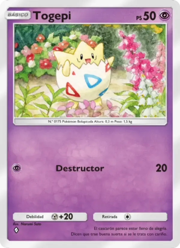 Togepi card in Spanish
