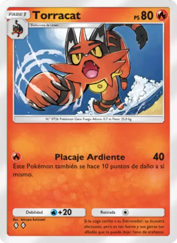 Torracat card in Spanish