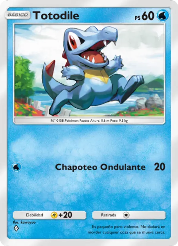 Totodile card in Spanish