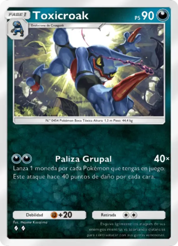 Toxicroak card in Spanish
