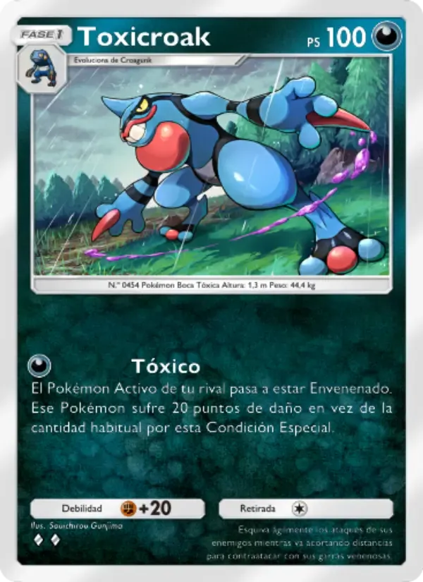 Toxicroak card in Spanish