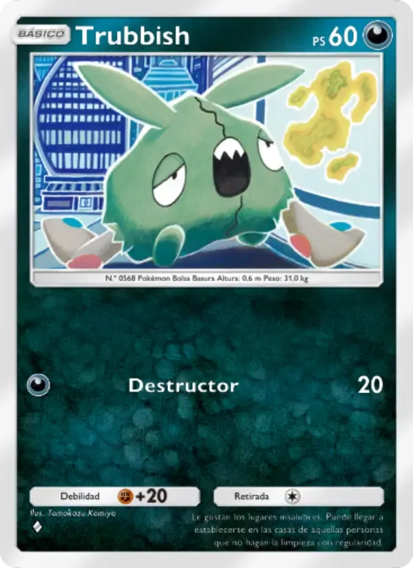 Trubbish card in Spanish