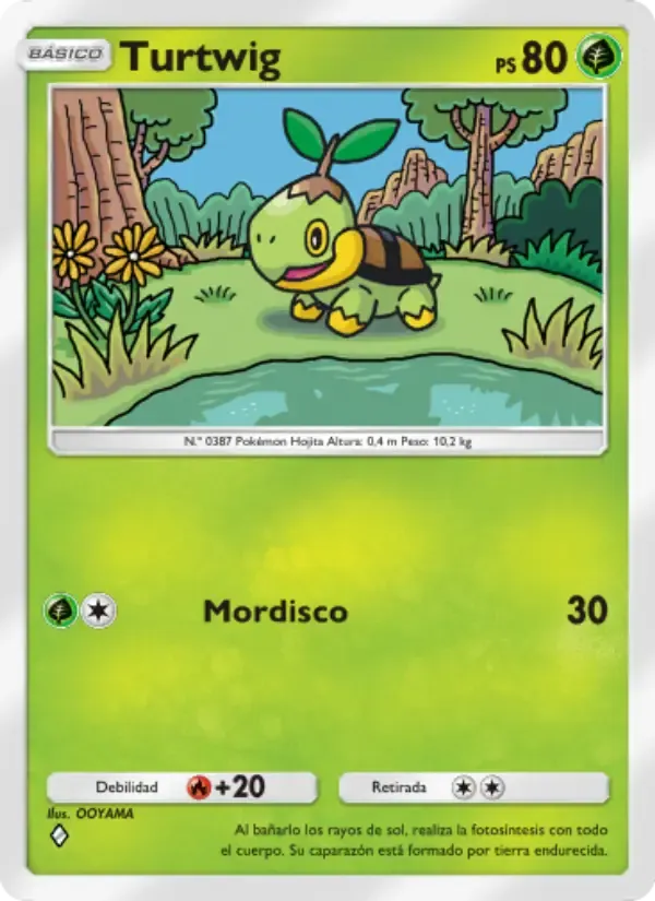 Turtwig card in Spanish