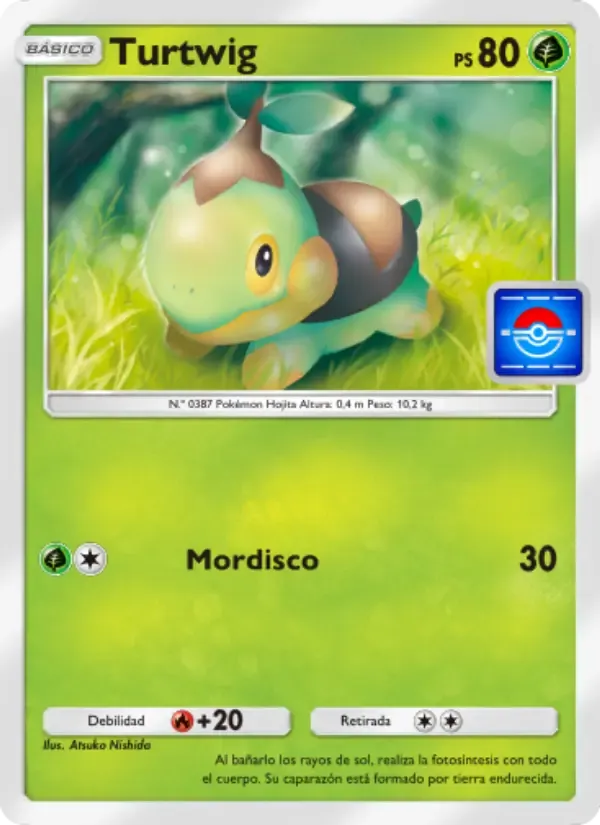 Turtwig card in Spanish