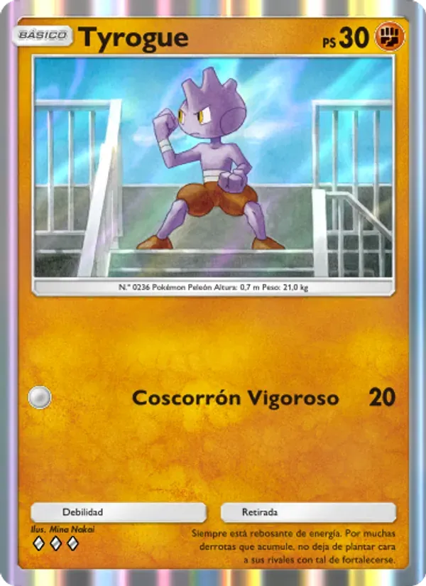 Tyrogue card in Spanish