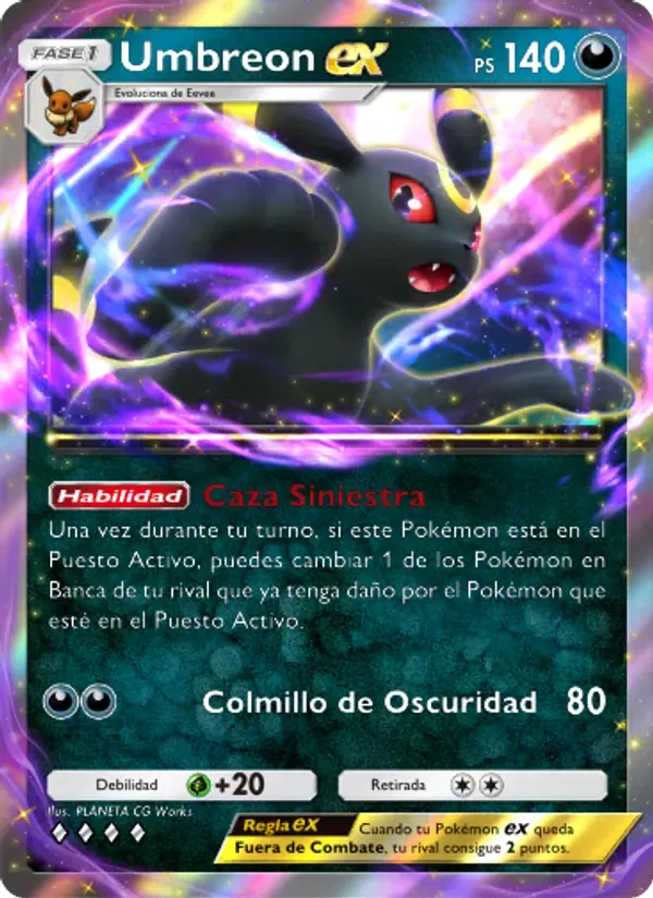 Umbreon ex card in Spanish