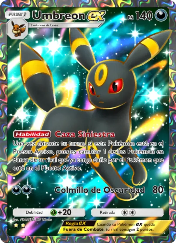 Umbreon ex card in Spanish