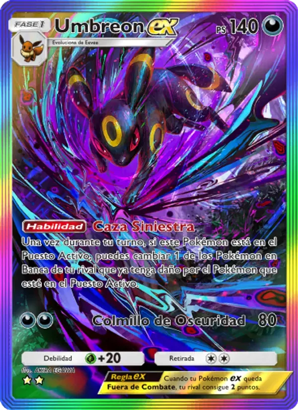 Umbreon ex card in Spanish