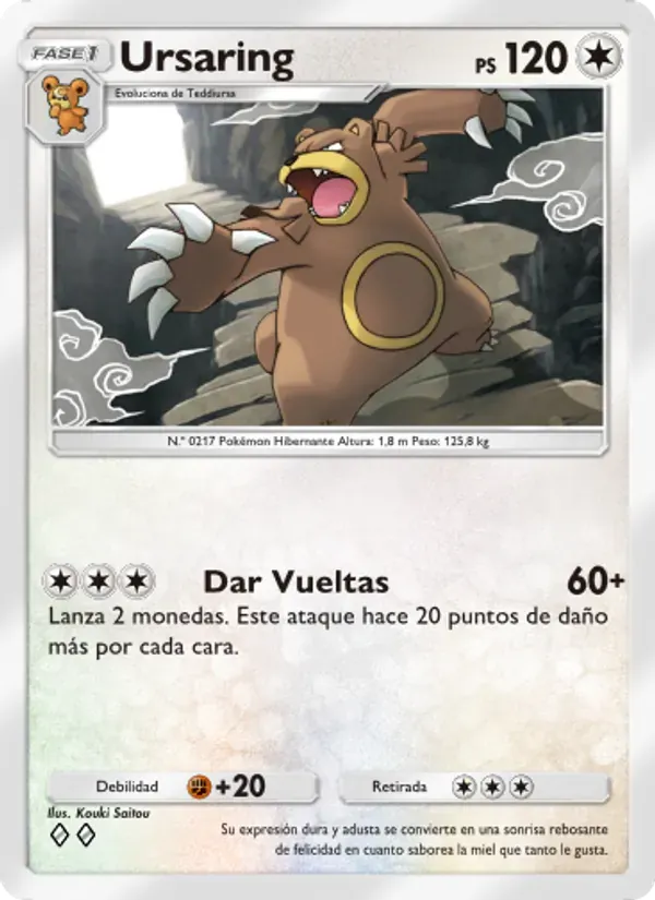Ursaring card in Spanish