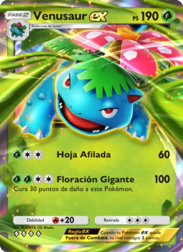 Venusaur ex card in Spanish