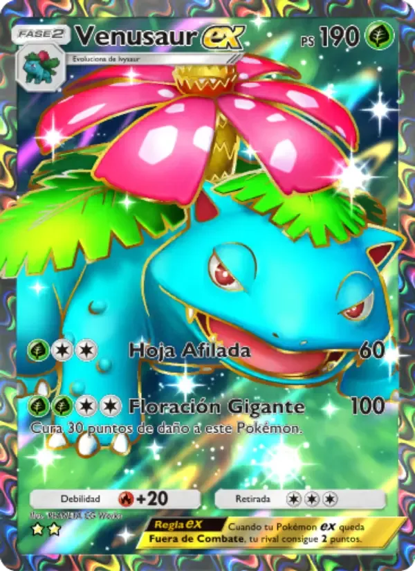 Venusaur ex card in Spanish