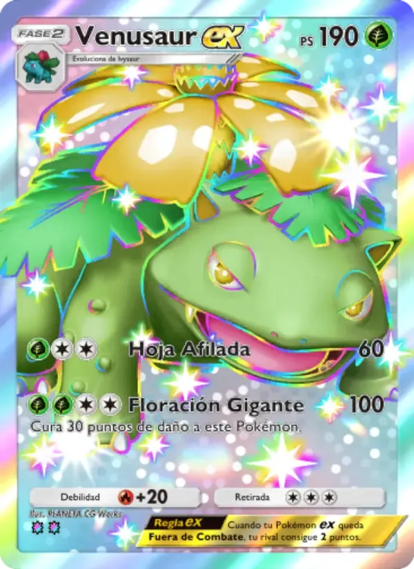 Venusaur ex card in Spanish