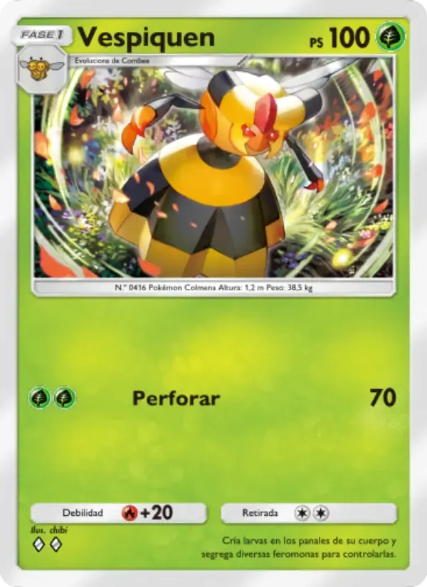 Vespiquen card in Spanish