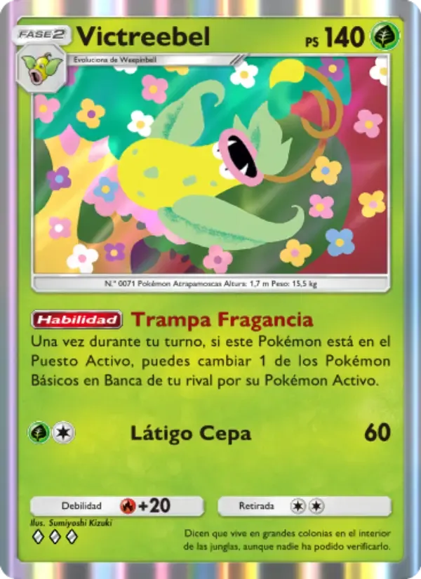 Victreebel card in Spanish