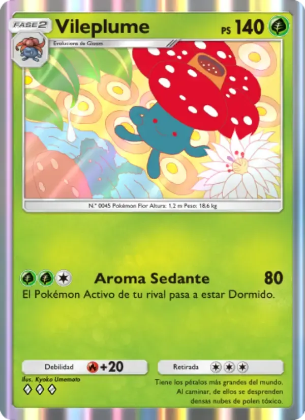 Vileplume card in Spanish