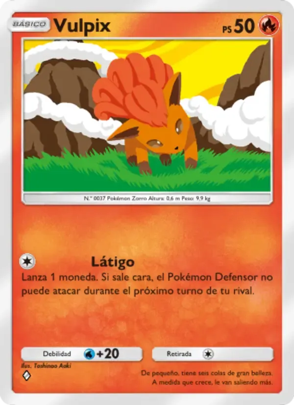 Vulpix card in Spanish