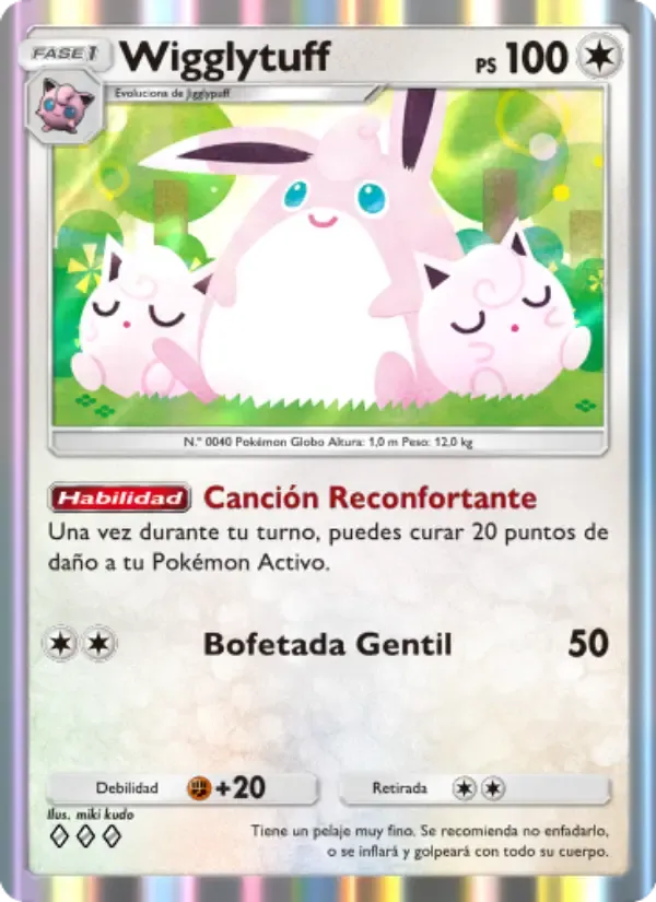 Wigglytuff card in Spanish