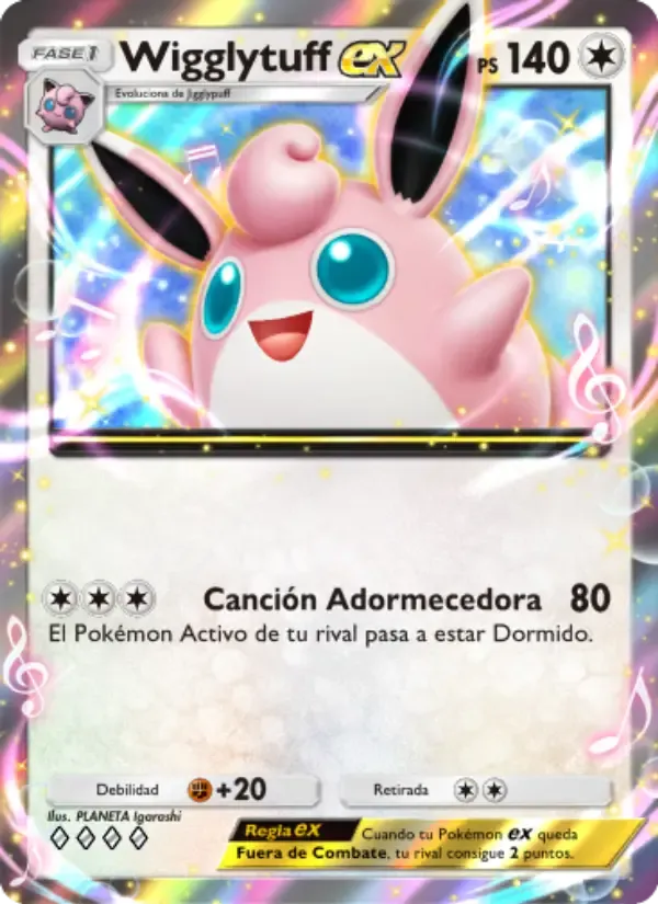 Wigglytuff ex card in Spanish