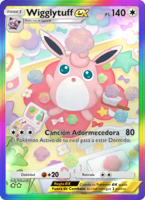 Wigglytuff ex card in Spanish