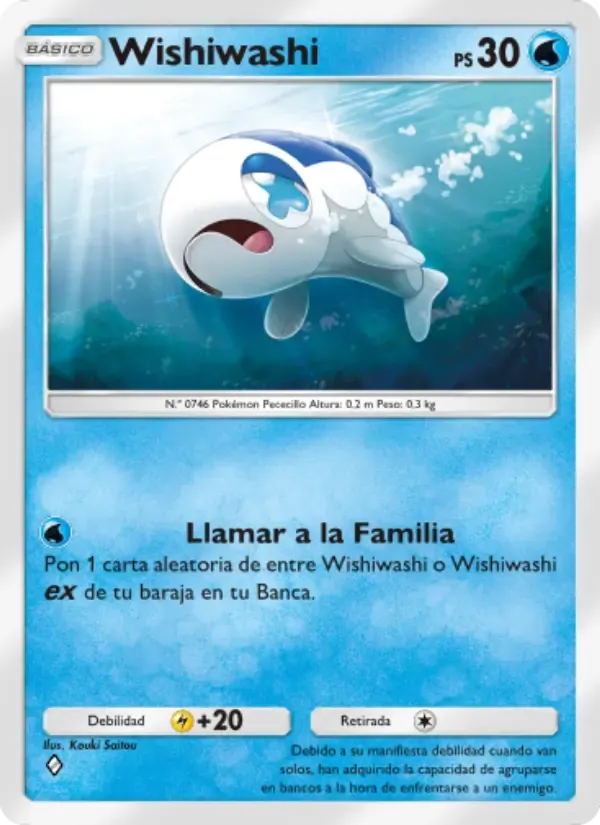 Wishiwashi card in Spanish