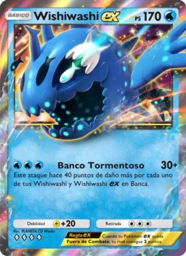 Wishiwashi ex card in Spanish