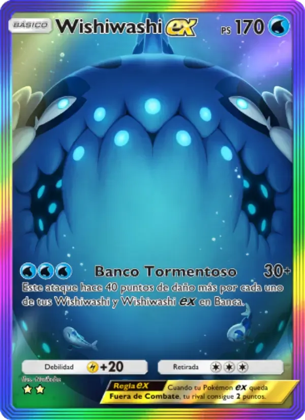 Wishiwashi ex card in Spanish