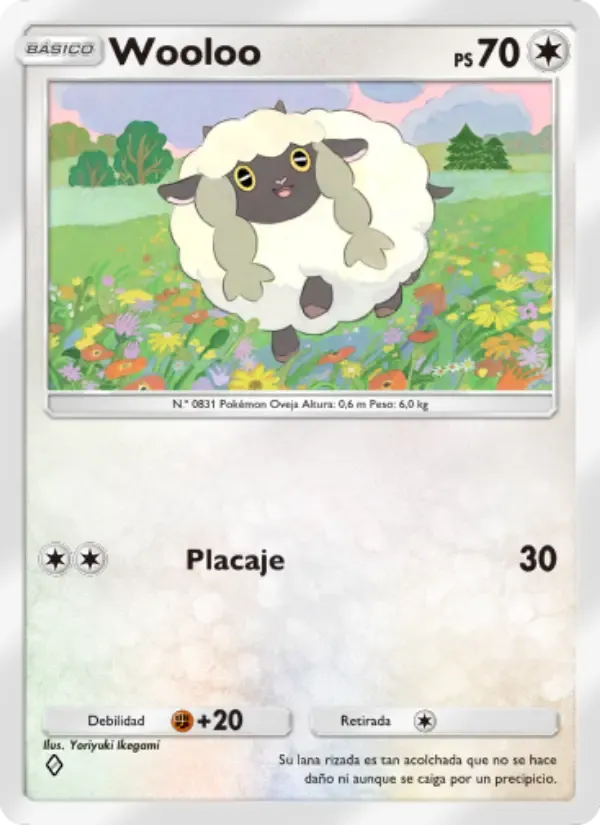 Wooloo card in Spanish